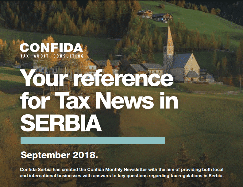 Tax news Serbia September 2018